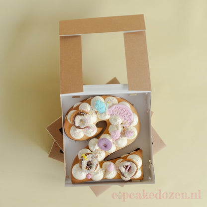 Kraft gebaksdoos - 19x19x5 - Cupcakedozen.nl