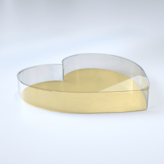 Transparant hart - 130x135x20mm (100 st) - Cupcakedozen.nl