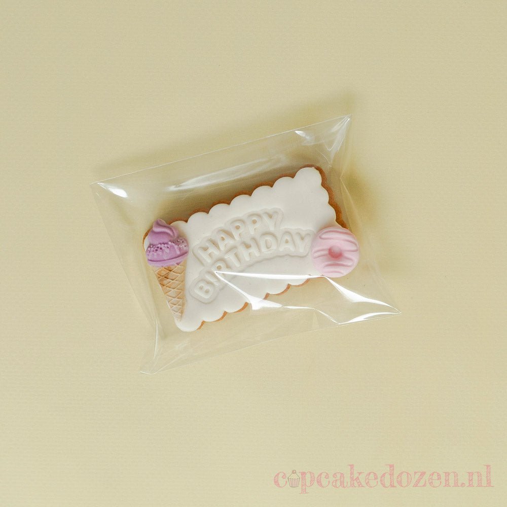 Koekzakjes - 8x10cm (100 st) - Cupcakedozen.nl