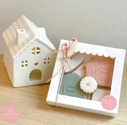Wit koekdoosje - luifel (10 st) - Cupcakedozen.nl