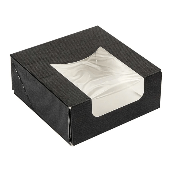 Zwarte doos voor 1 donut (50 st.) - Cupcakedozen.nl