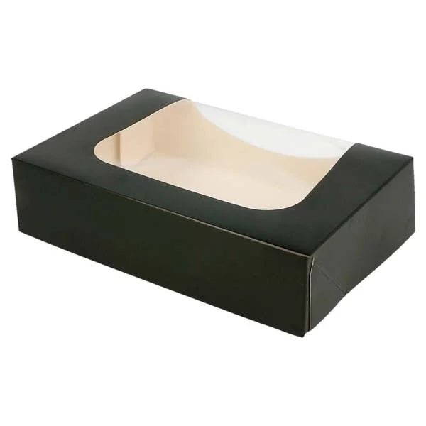 Zwarte doos voor 2 donuts (50 st.) - Cupcakedozen.nl
