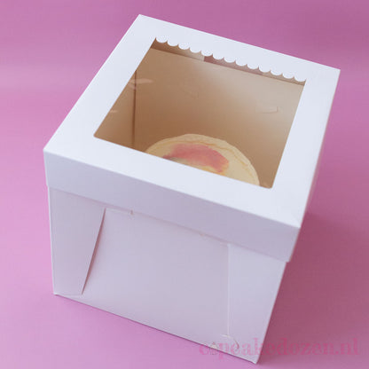 Hoge taartdoos 30x30x30 - luifel (10 st) - Cupcakedozen.nl