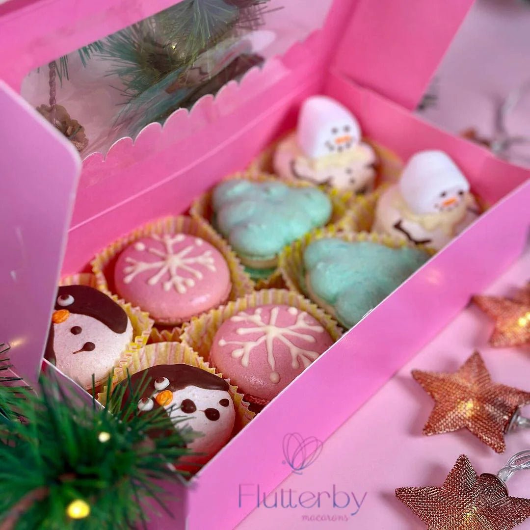 Roze sweet box 23x12,5x5 - luifel (10 st) - Cupcakedozen.nl