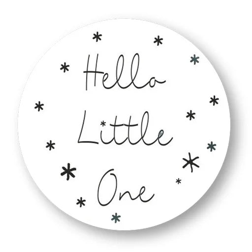 Etiket - Hello little one (500 st) - Cupcakedozen.nl