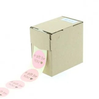 Etiket - A gift for you roze (500 st) - Cupcakedozen.nl