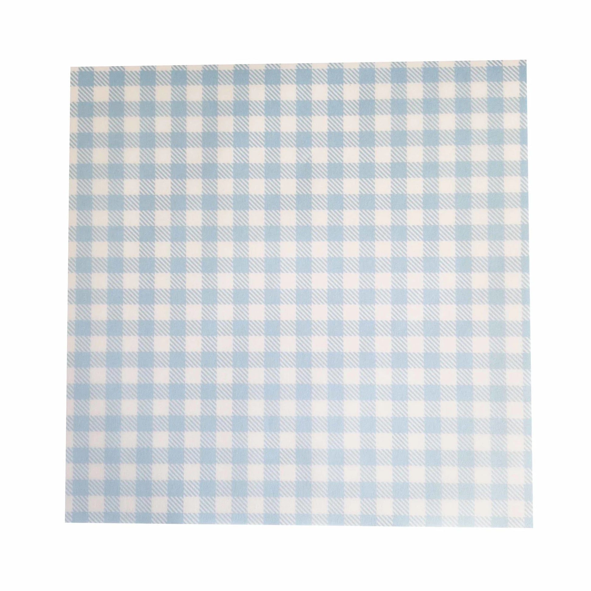 Vetvrij papier - blauwe ruiten (100 st) - Cupcakedozen.nl