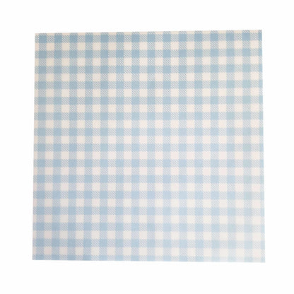 Vetvrij papier - blauwe ruiten (100 st) - Cupcakedozen.nl