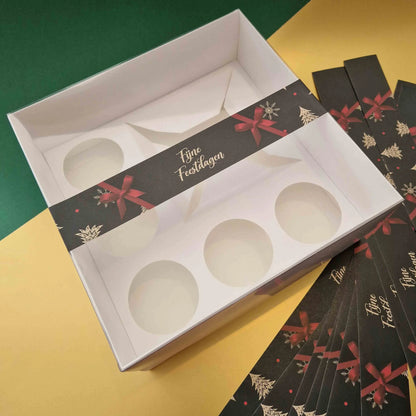 Wikkel sticker - Fijne Feestdagen (25 st) - Cupcakedozen.nl