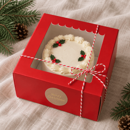Rode bento doos - luifel (25 st) - Cupcakedozen.nl