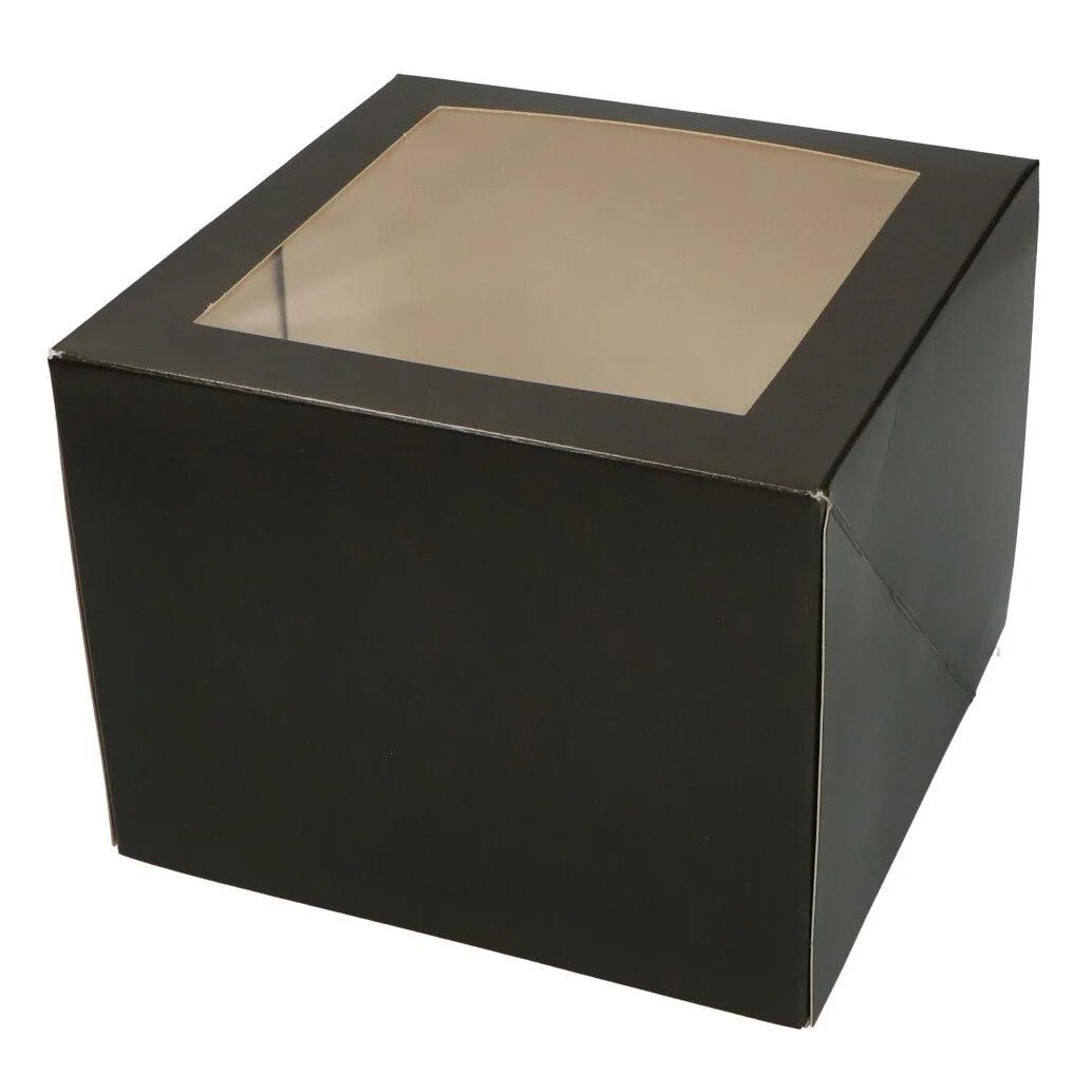 Zwarte taartdoos - 19x19x15 (25 st) - Cupcakedozen.nl