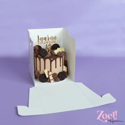 Hoge taartdoos 20x20x25 - luifel (10 st) - Cupcakedozen.nl