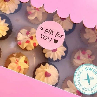 Etiket - A gift for you roze (500 st) - Cupcakedozen.nl