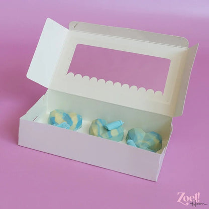 Witte sweet box 23x12,5x5 - luifel (10 st) - Cupcakedozen.nl