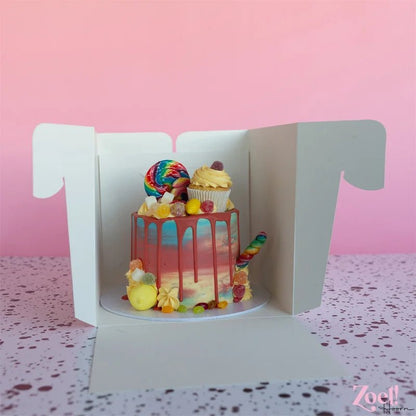 Hoge taartdoos 25x25x25 - luifel (10 st) - Cupcakedozen.nl