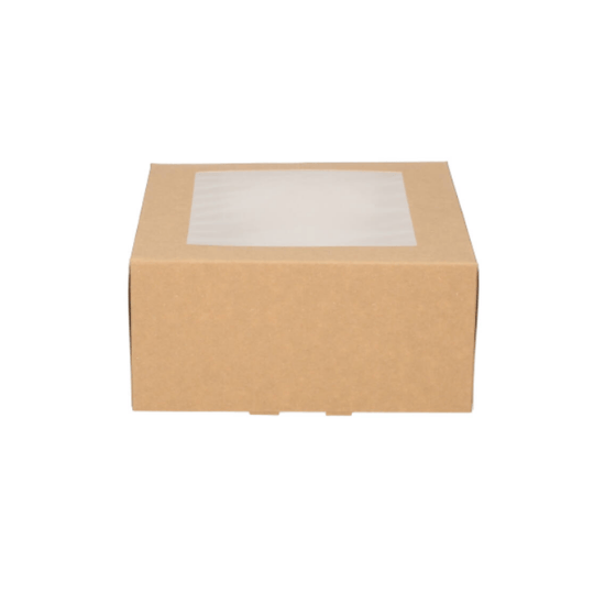 Kraft gebaksdoos - 19x19x9 (50 st) - Cupcakedozen.nl