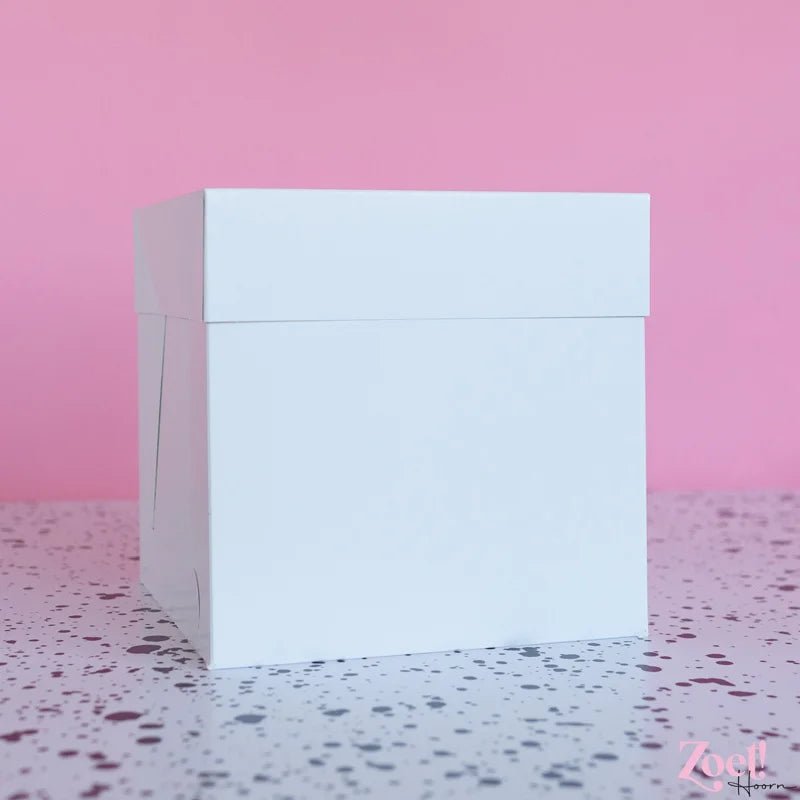 Hoge taartdoos 23x23x23 - luifel (10 st) - Cupcakedozen.nl