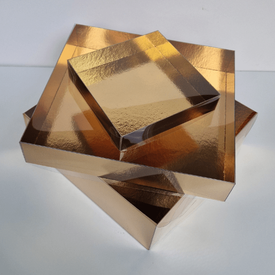 Sweet box goud - 15x15x3 (25 st) - Cupcakedozen.nl