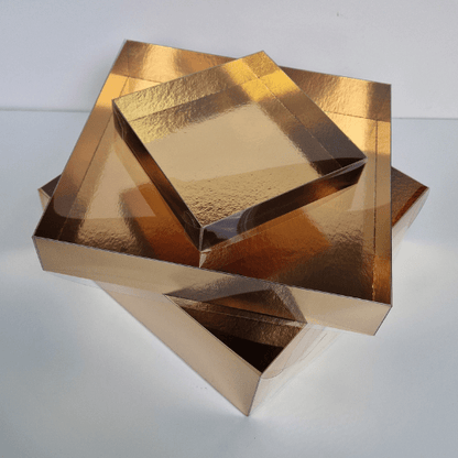 Sweet box goud - 15x15x3 (25 st) - Cupcakedozen.nl
