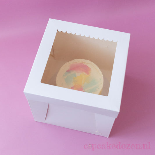 Hoge taartdoos 30x30x30 - luifel (10 st) - Cupcakedozen.nl