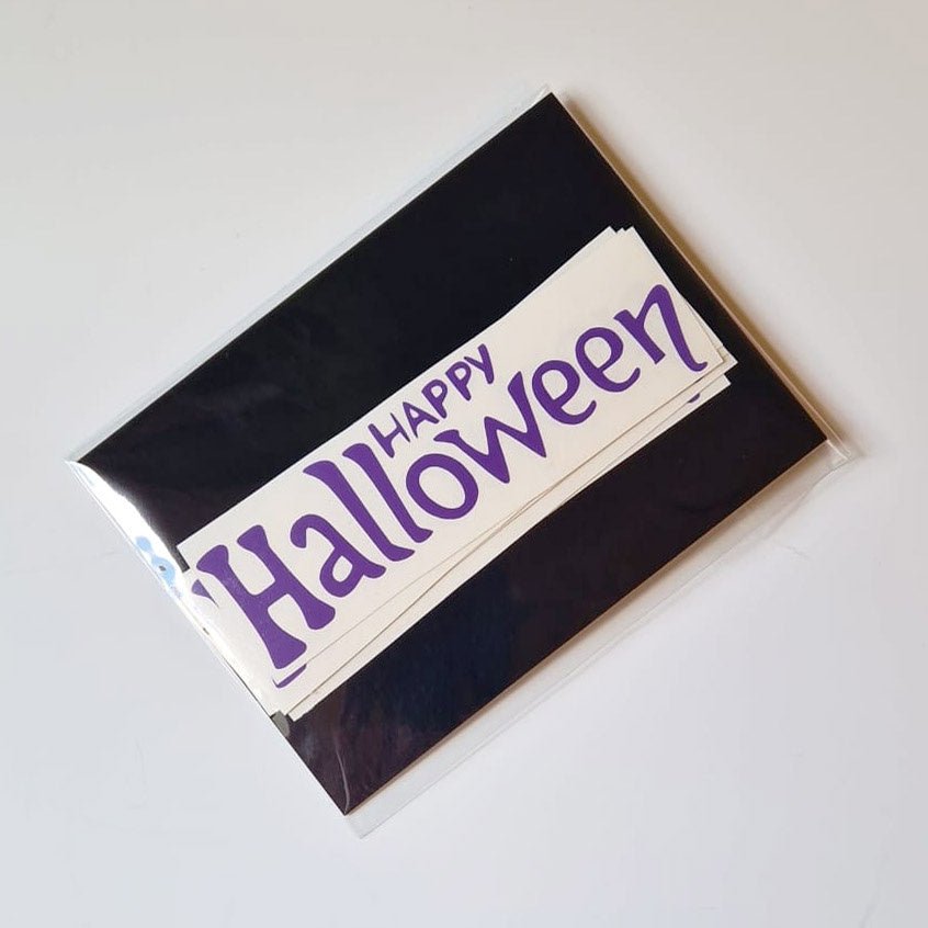 Sweetbox sticker - "Happy Halloween" (5 st) - Cupcakedozen.nl