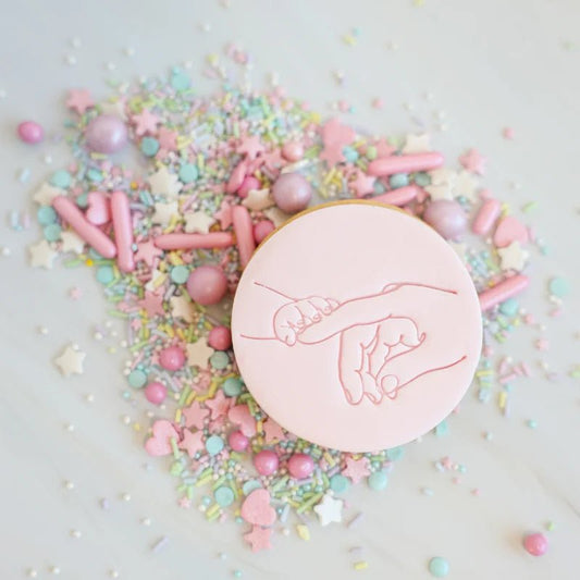 Koekstempel - Ouder en baby hand - Cupcakedozen.nl