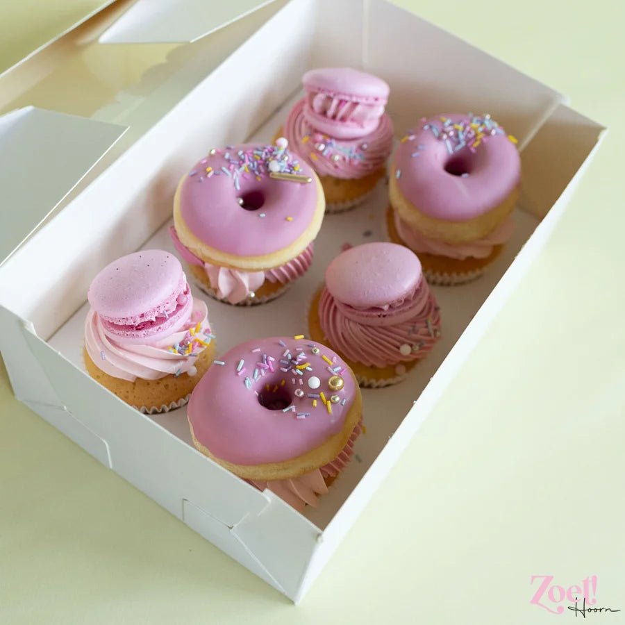 Doos voor 6 cupcakes - luifel (10 st) - Cupcakedozen.nl