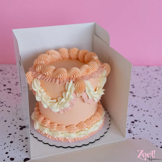 Hoge taartdoos 23x23x23 - luifel (10 st) - Cupcakedozen.nl