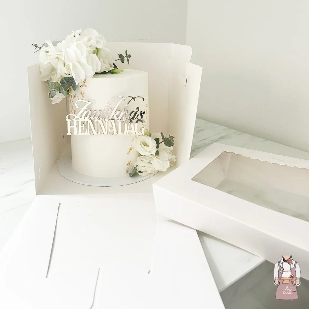 Hoge taartdoos 25x25x25 - luifel (10 st) - Cupcakedozen.nl