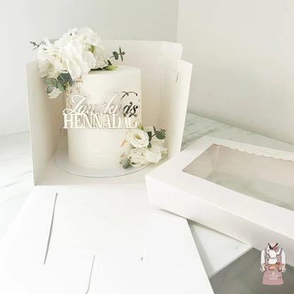 Hoge taartdoos 25x25x25 - luifel (10 st) - Cupcakedozen.nl