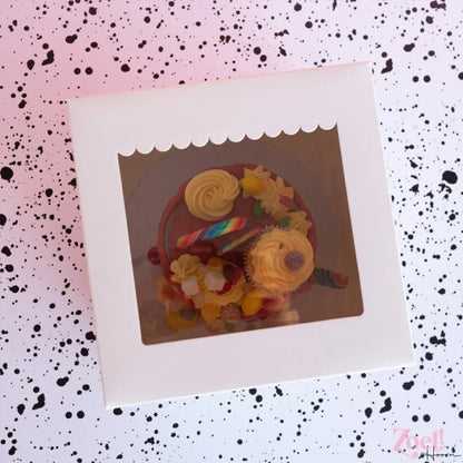 Hoge taartdoos 25x25x25 - luifel (10 st) - Cupcakedozen.nl