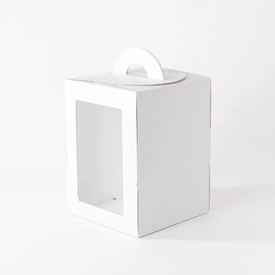 Hoge taartdoos met handvat - 25x25x35 (5 st) - Cupcakedozen.nl