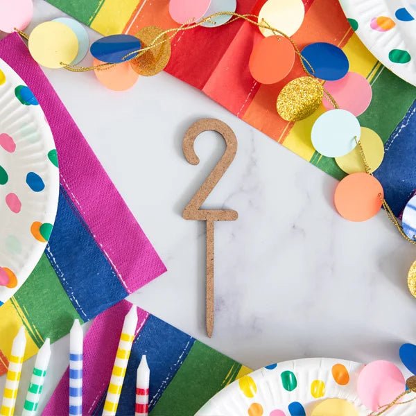 Cake toppers MDF - Cijfers (5 st) - Cupcakedozen.nl