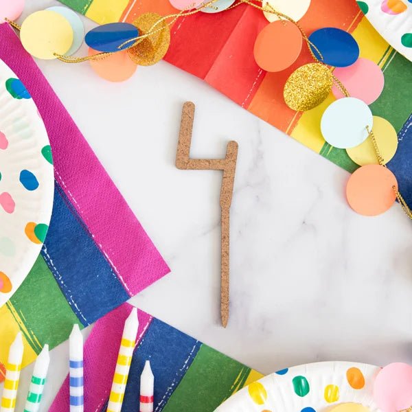 Cake toppers MDF - Cijfers (5 st) - Cupcakedozen.nl