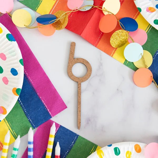 Cake toppers MDF - Cijfers (5 st) - Cupcakedozen.nl
