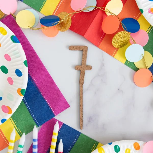Cake toppers MDF - Cijfers (5 st) - Cupcakedozen.nl