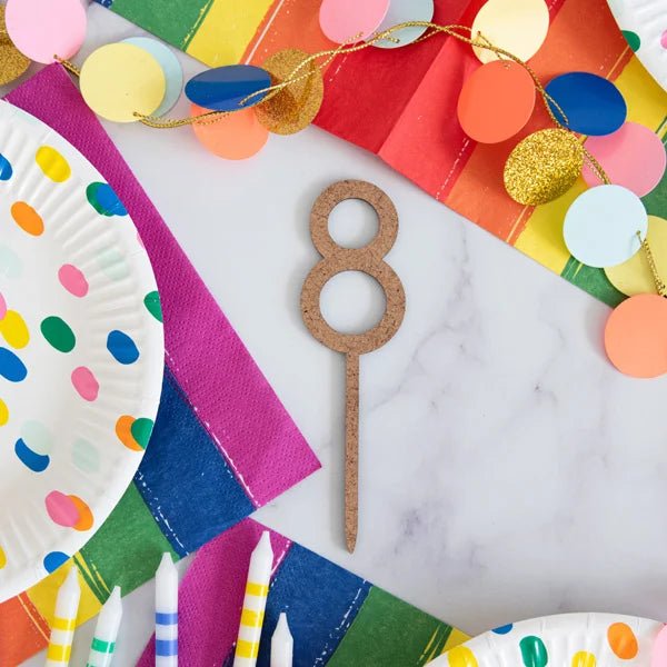 Cake toppers MDF - Cijfers (5 st) - Cupcakedozen.nl
