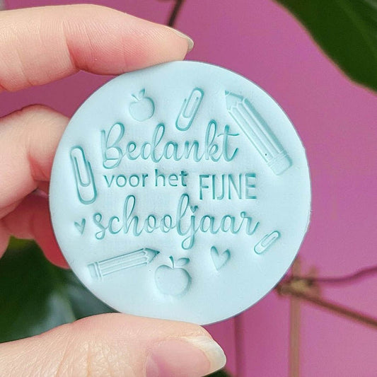 Koekstempel - Bedankt voor het fijne schooljaar - Cupcakedozen.nl