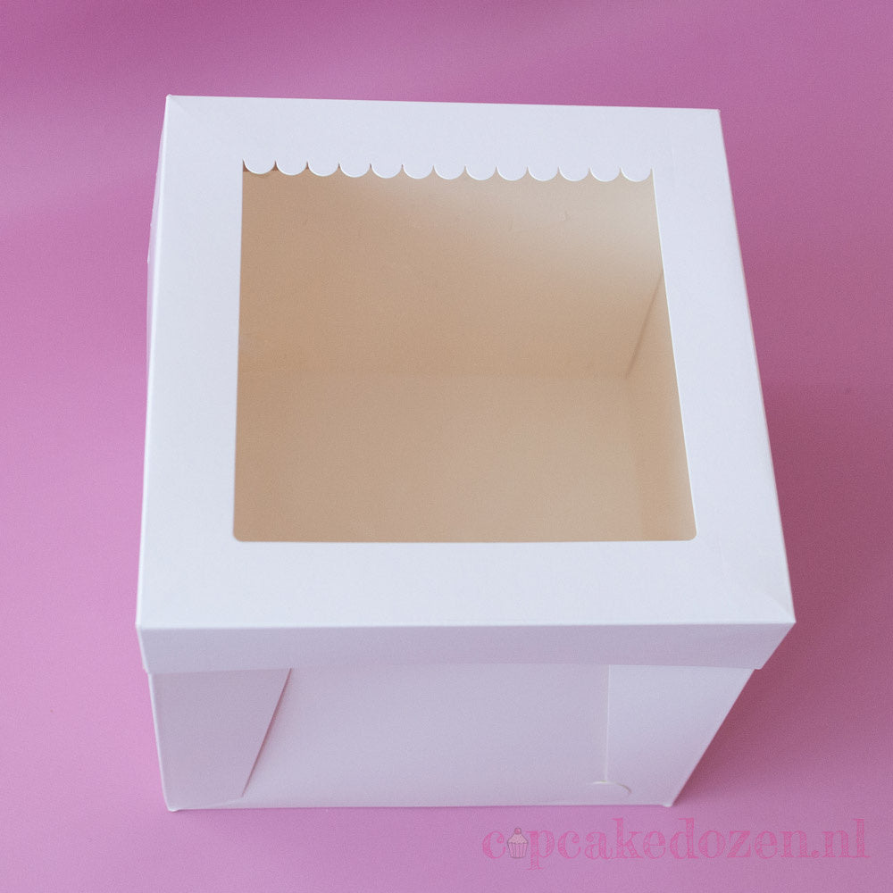 Hoge taartdoos 30x30x30 - luifel (10 st) - Cupcakedozen.nl