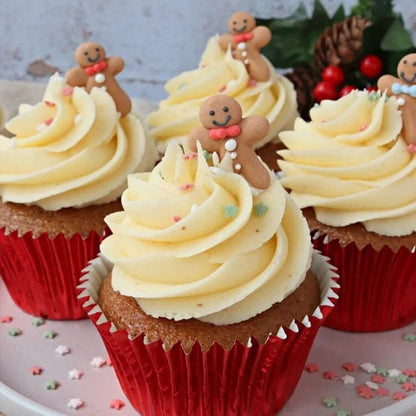 Metallic baking cups - rood (500 stuks) - Cupcakedozen.nl