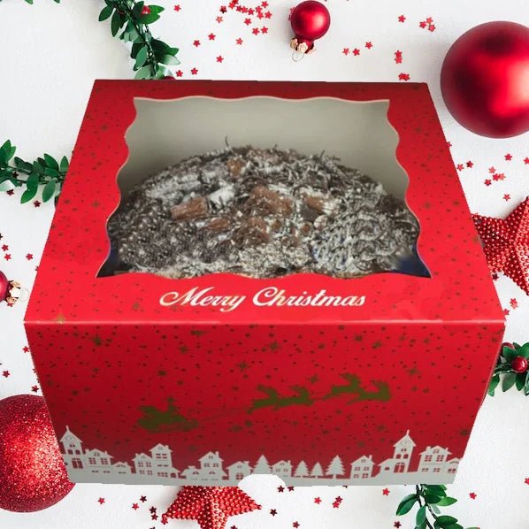 Kerst taartdoos - 25x25x15 (25 st) - Cupcakedozen.nl