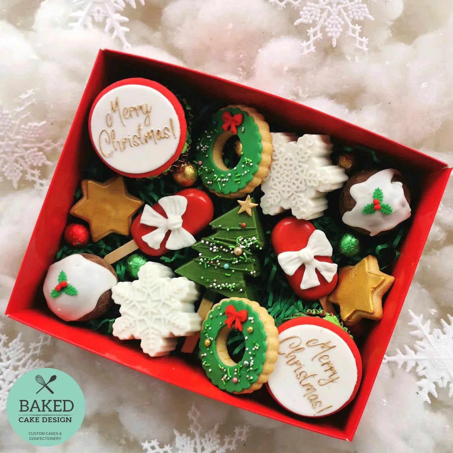 Rode sweet box met transparant deksel - Cupcakedozen.nl