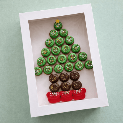 Doos voor 30 minicupcakes - kerstboom (10 st) - Cupcakedozen.nl