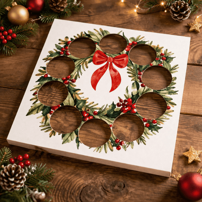 christmas wreath cupcake insert