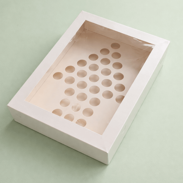 Doos voor 30 minicupcakes - kerstboom (10 st) - Cupcakedozen.nl