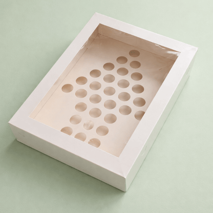 Doos voor 30 minicupcakes - kerstboom (10 st) - Cupcakedozen.nl