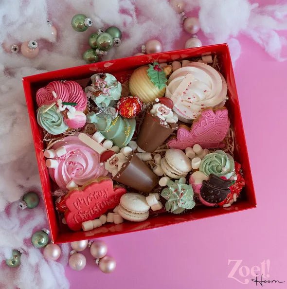 Rode sweet box met transparant deksel - Cupcakedozen.nl