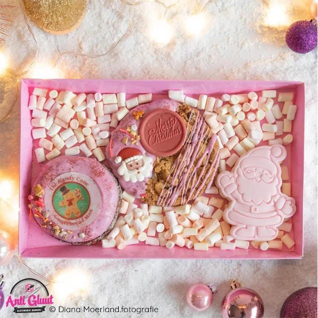 Roze (brievenbus)doos voor koekjes (10 st) - Cupcakedozen.nl