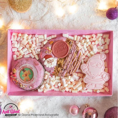 Roze (brievenbus)doos voor koekjes (10 st) - Cupcakedozen.nl