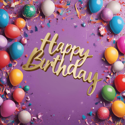 Bento topper - Happy Birthday (4 st) - Cupcakedozen.nl